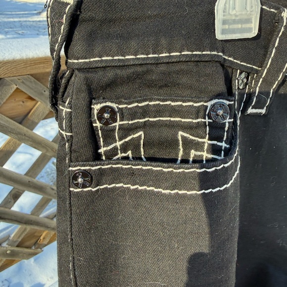 True Religion Women's Black Flare Jeans - Picture 10 of 14